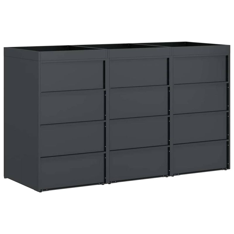 Casa si Gradina - Gradina si terasa - Mobilier exterior - Dulapuri si lazi depozitare exterior - Depozitare pentru 3 pubele Wheelie Antracit - Infinity.ro