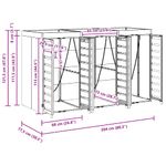 Casa si Gradina - Gradina si terasa - Mobilier exterior - Dulapuri si lazi depozitare exterior - Depozitare pentru 3 pubele Wheelie Antracit - Infinity.ro