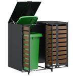 Casa si Gradina - Gradina si terasa - Mobilier exterior - Dulapuri si lazi depozitare exterior - Depozitare pentru 3 pubele Wheelie Antracit - Infinity.ro