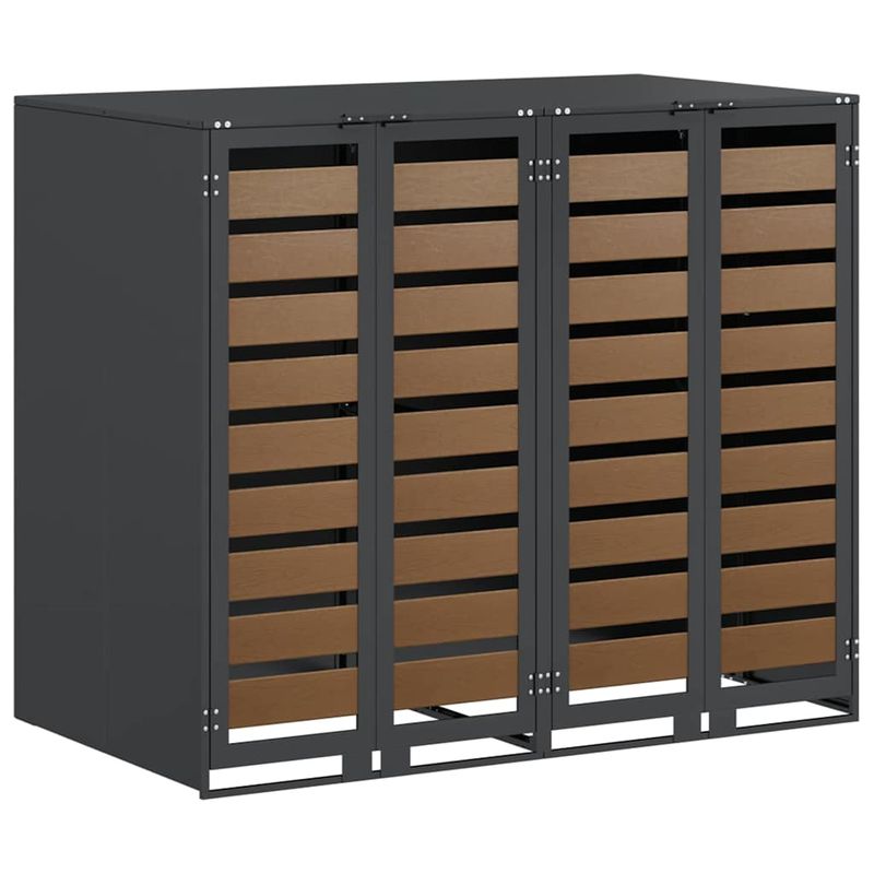 Casa si Gradina - Gradina si terasa - Mobilier exterior - Dulapuri si lazi depozitare exterior - Depozitare pentru 3 pubele Wheelie Antracit - Infinity.ro