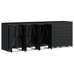 Casa si Gradina - Gradina si terasa - Mobilier exterior - Dulapuri si lazi depozitare exterior - Depozitare pentru 5 pubele Wheelie Negru 340 x 77,5 x 121,5 cm - Infinity.ro
