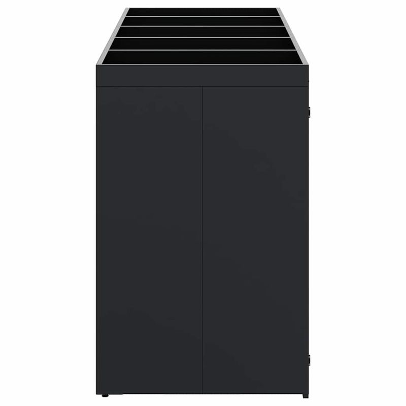 Casa si Gradina - Gradina si terasa - Mobilier exterior - Dulapuri si lazi depozitare exterior - Depozitare pentru 5 pubele Wheelie Negru 340 x 77,5 x 121,5 cm - Infinity.ro