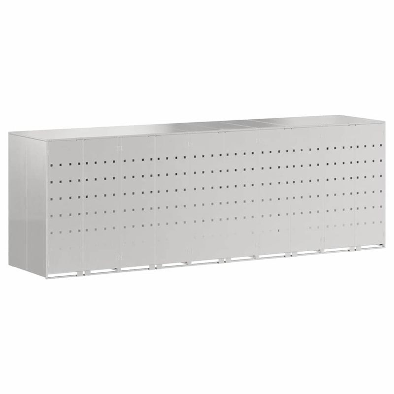 Casa si Gradina - Gradina si terasa - Mobilier exterior - Dulapuri si lazi depozitare exterior - Depozitare pentru 3 pubele Wheelie Argintiu - Infinity.ro