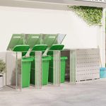 Casa si Gradina - Gradina si terasa - Mobilier exterior - Dulapuri si lazi depozitare exterior - Depozitare pentru 3 pubele Wheelie Argintiu - Infinity.ro
