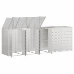 Casa si Gradina - Gradina si terasa - Mobilier exterior - Dulapuri si lazi depozitare exterior - Depozitare pentru 3 pubele Wheelie Argintiu - Infinity.ro
