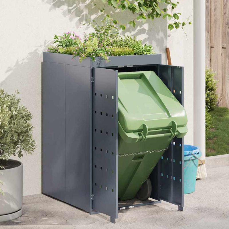 Casa si Gradina - Gradina si terasa - Mobilier exterior - Dulapuri si lazi depozitare exterior - Depozitare pentru pubela cu acoperis pentru ghiveci, pentru pubela unica de 240L - Infinity.ro