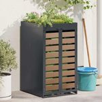 Casa si Gradina - Gradina si terasa - Mobilier exterior - Dulapuri si lazi depozitare exterior - Depozit pentru cosuri cu acoperis pentru plante pentru cos de 240L - Infinity.ro