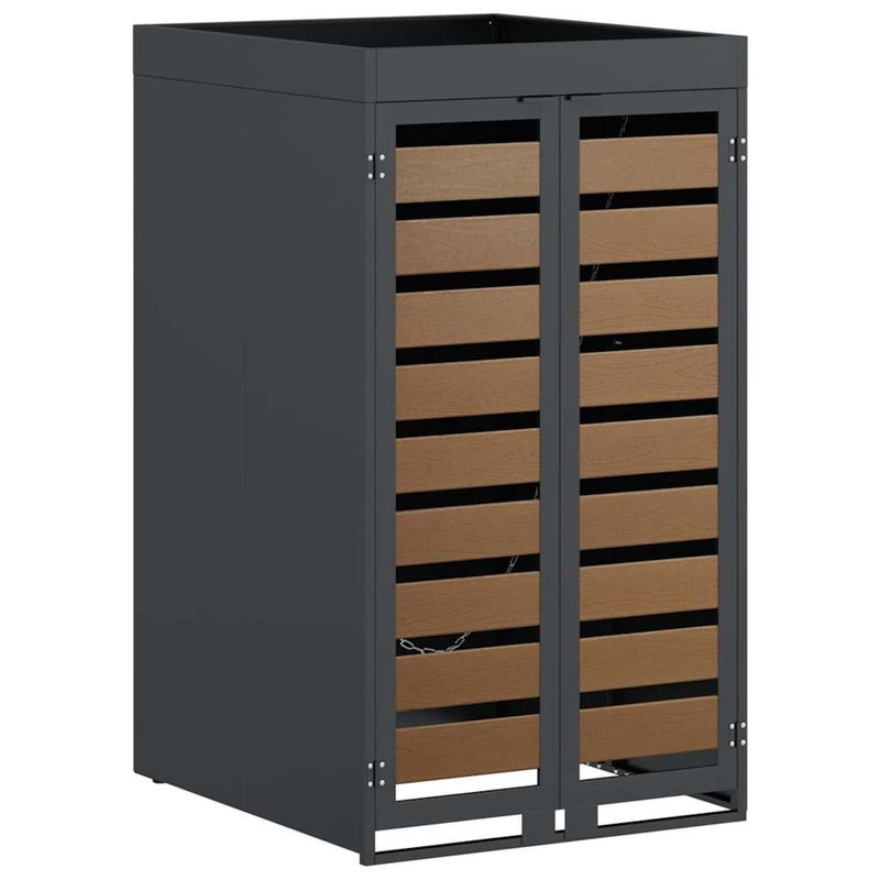 Casa si Gradina - Gradina si terasa - Mobilier exterior - Dulapuri si lazi depozitare exterior - Depozit pentru cosuri cu acoperis pentru plante pentru cos de 240L - Infinity.ro