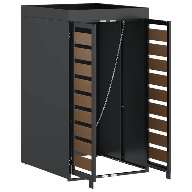 Casa si Gradina - Gradina si terasa - Mobilier exterior - Dulapuri si lazi depozitare exterior - Depozit pentru cosuri cu acoperis pentru plante pentru cos de 240L - Infinity.ro