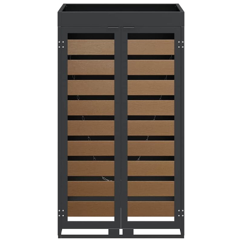 Casa si Gradina - Gradina si terasa - Mobilier exterior - Dulapuri si lazi depozitare exterior - Depozit pentru cosuri cu acoperis pentru plante pentru cos de 240L - Infinity.ro