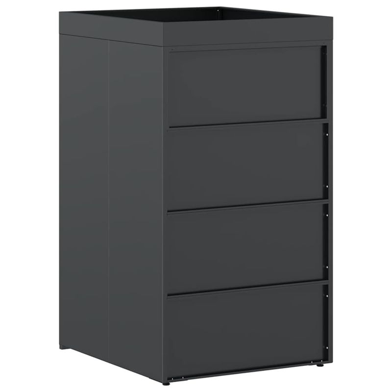 Casa si Gradina - Gradina si terasa - Mobilier exterior - Dulapuri si lazi depozitare exterior - Depozit pentru cosuri cu acoperis pentru plante pentru cos de 240L - Infinity.ro