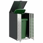 Casa si Gradina - Gradina si terasa - Mobilier exterior - Dulapuri si lazi depozitare exterior - Depozit pentru cosuri cu capac cu mecanism pe gaz pentru cos de 240L - Infinity.ro