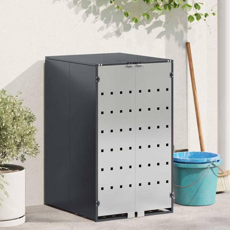 Casa si Gradina - Gradina si terasa - Mobilier exterior - Dulapuri si lazi depozitare exterior - Depozit pentru cosuri cu capac cu mecanism pe gaz pentru cos de 240L - Infinity.ro