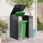 Casa si Gradina - Gradina si terasa - Mobilier exterior - Dulapuri si lazi depozitare exterior - Depozit pentru cosuri cu capac cu mecanism pe gaz pentru cos de 240L - Infinity.ro