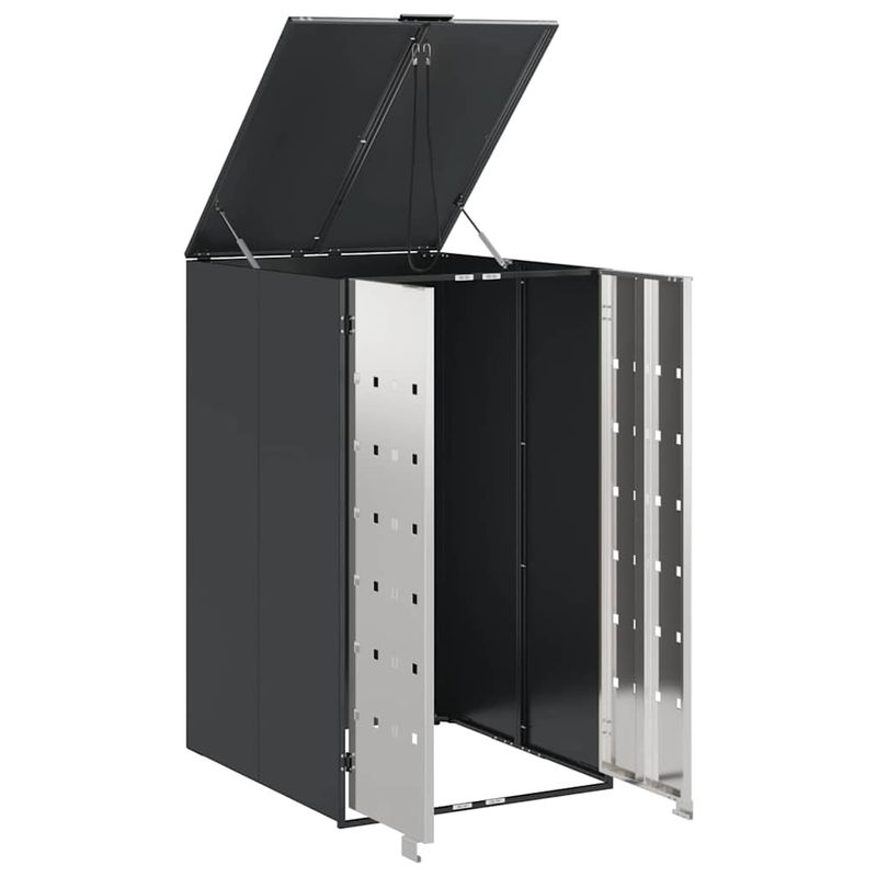Casa si Gradina - Gradina si terasa - Mobilier exterior - Dulapuri si lazi depozitare exterior - Depozit pentru cosuri cu capac cu mecanism pe gaz pentru cos de 240L - Infinity.ro
