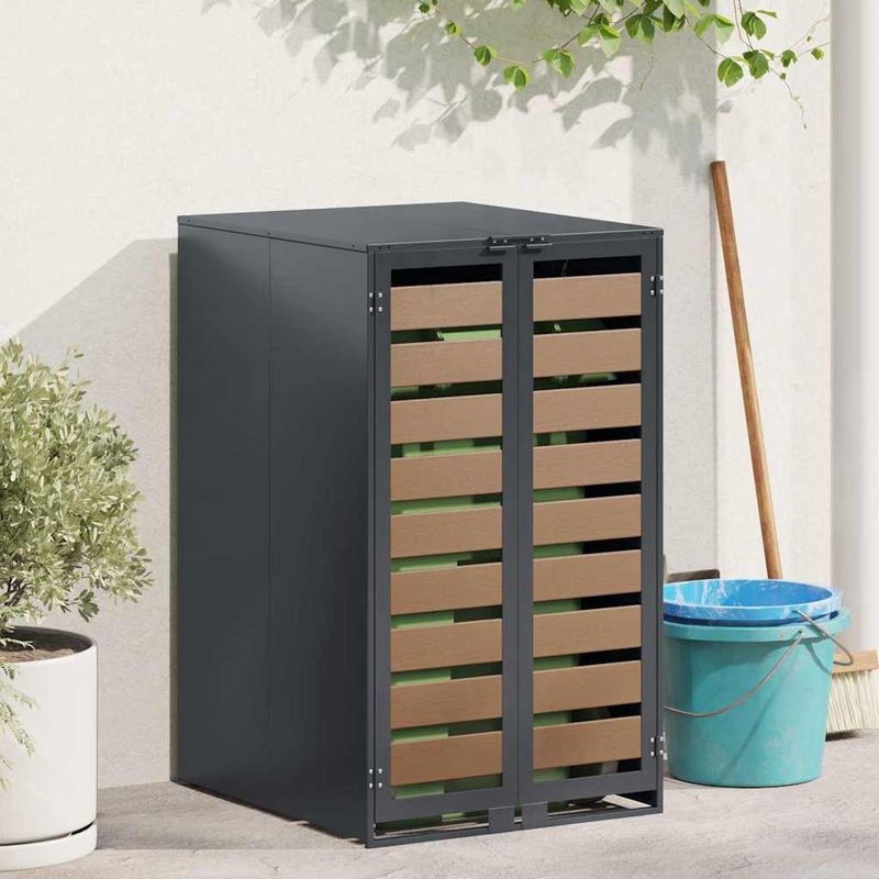 Casa si Gradina - Gradina si terasa - Mobilier exterior - Dulapuri si lazi depozitare exterior - Depozit pentru cosuri cu capac cu mecanism pe gaz pentru cos de 240L - Infinity.ro