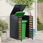 Casa si Gradina - Gradina si terasa - Mobilier exterior - Dulapuri si lazi depozitare exterior - Depozit pentru cosuri cu capac cu mecanism pe gaz pentru cos de 240L - Infinity.ro
