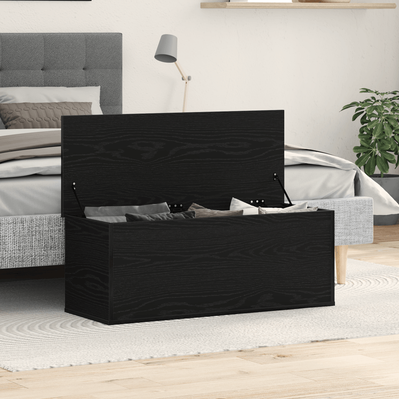 Casa si Gradina - Mobilier - Organizare si depozitare - Cufere si lazi - Lada depozitare, stejar negru, 90x35x35 cm, lemn prelucrat - Infinity.ro