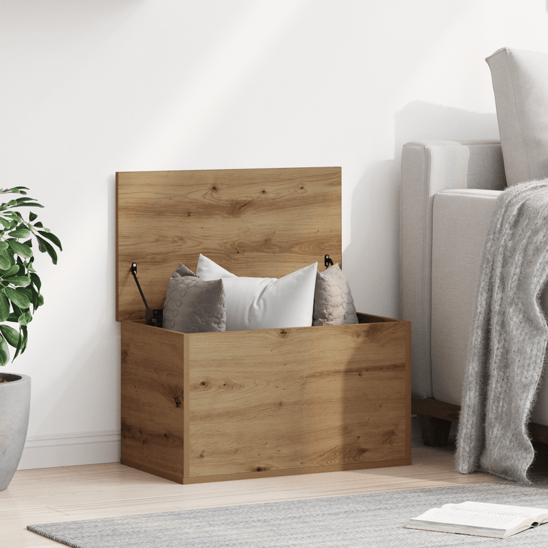 Casa si Gradina - Mobilier - Organizare si depozitare - Cufere si lazi - Lada depozitare cu capac, stejar artizanal, 60x35x35 cm, lemn - Infinity.ro