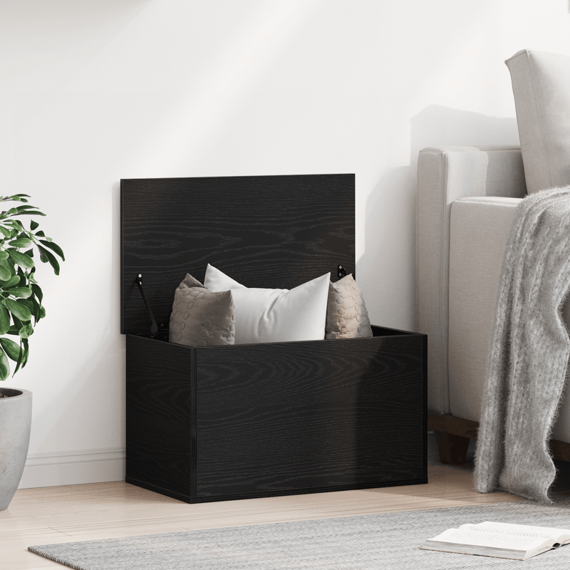 Casa si Gradina - Mobilier - Organizare si depozitare - Cufere si lazi - Lada depozitare cu capac, stejar negru, 60x35x35 cm, lemn - Infinity.ro