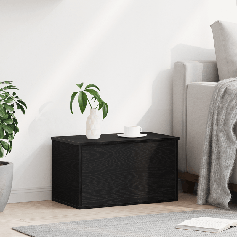 Casa si Gradina - Mobilier - Organizare si depozitare - Cufere si lazi - Lada depozitare cu capac, stejar negru, 60x35x35 cm, lemn - Infinity.ro