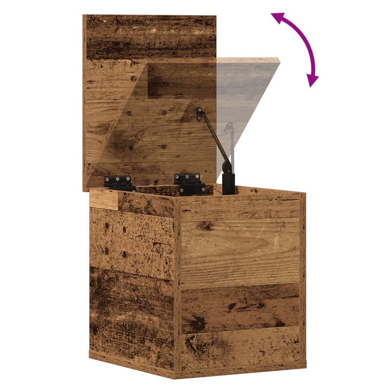 Casa si Gradina - Mobilier - Organizare si depozitare - Cufere si lazi - Lada depozitare cu capac, lemn vechi 30x35x35 cm lemn prelucrat - Infinity.ro