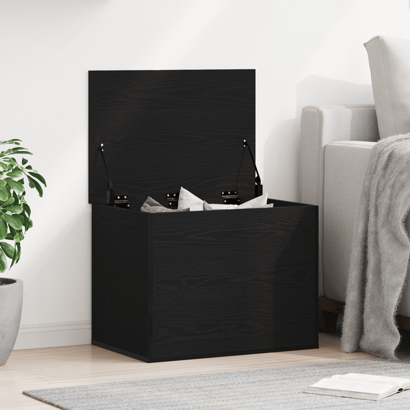 Casa si Gradina - Mobilier - Organizare si depozitare - Cufere si lazi - Lada depozitare cu capac, stejar negru 60x42x46 cm lemn - Infinity.ro