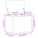 Casa si Gradina - Mobilier - Organizare si depozitare - Cufere si lazi - Lada depozitare cu capac, stejar negru 60x42x46 cm lemn - Infinity.ro