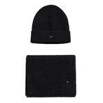 Fashion, accesorii si bijuterii - Barbati - Accesorii barbati - Esarfe si fulare barbati - Set Fular si Caciula Tommy Hilfiger AM0AM12937 Negru ONE SIZE - Infinity.ro