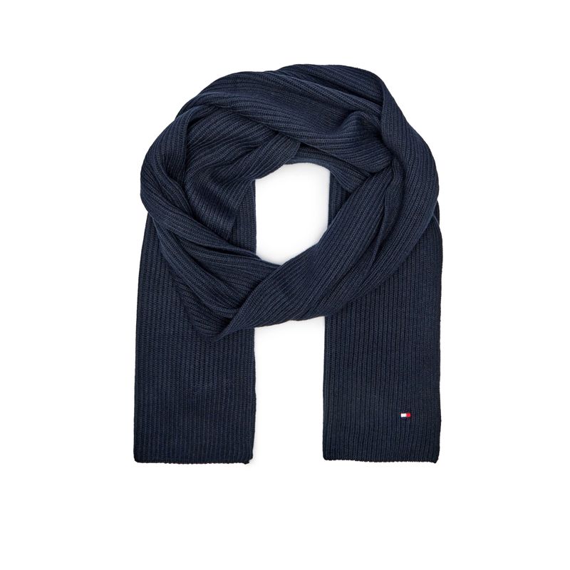 Fashion, accesorii si bijuterii - Barbati - Accesorii barbati - Esarfe si fulare barbati - Set Fular si Caciula Tommy Hilfiger AM0AM12937 Bleumarin ONE SIZE - Infinity.ro