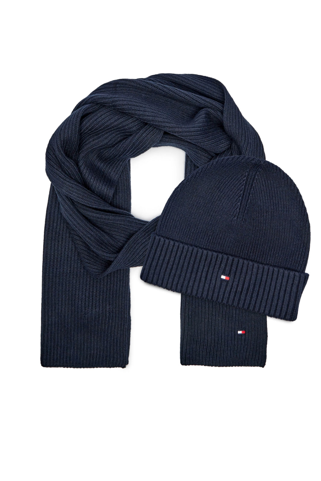 Set Fular si Caciula Tommy Hilfiger AM0AM12937 Bleumarin ONE SIZE