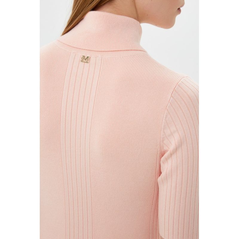Fashion, accesorii si bijuterii - Femei - Imbracaminte femei - Pulovere femei - Bluza dama cu gat Guess by Marciano 3RGR09 L INTL Roz - Infinity.ro