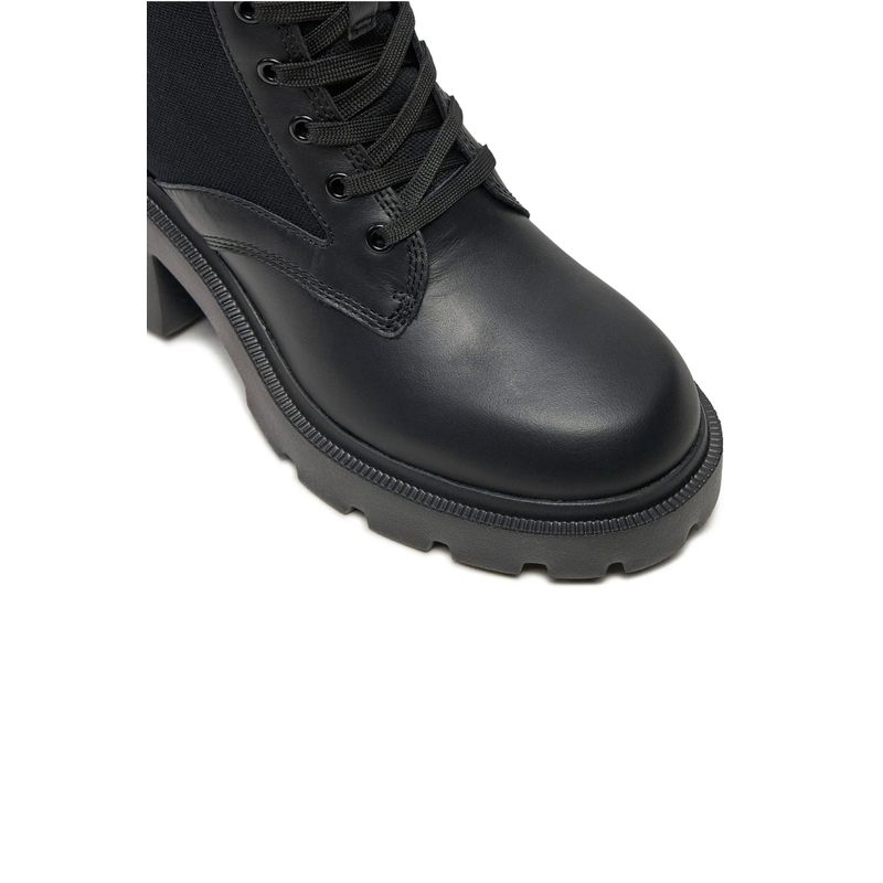 Fashion, accesorii si bijuterii - Femei - Incaltaminte femei - Ghete femei - Ghete dama Tommy Jeans Mid Heel Boot Mix Media EN0EN02556 Negru 40 EU - Infinity.ro