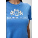Fashion, accesorii si bijuterii - Femei - Imbracaminte femei - Tricouri si topuri femei - Tricou dama Tommy Hilfiger WW0WW43892 L INTL Albastru - Infinity.ro