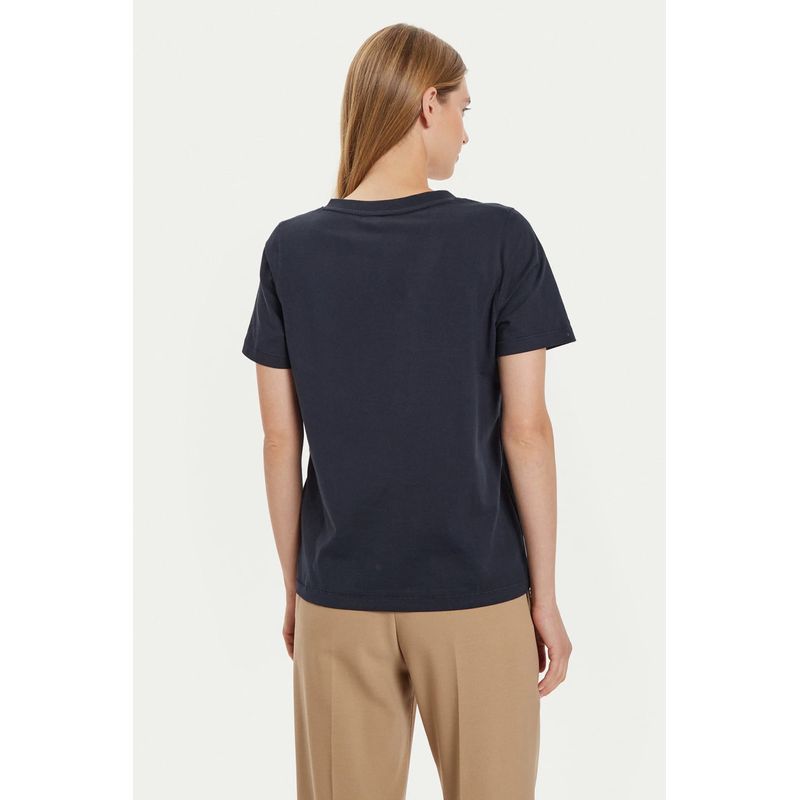 Fashion, accesorii si bijuterii - Femei - Imbracaminte femei - Tricouri si topuri femei - Tricou dama Tommy Hilfiger WW0WW44177 L INTL Bleumarin - Infinity.ro