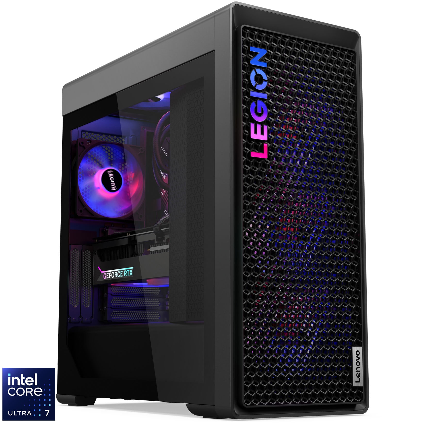 Sistem Desktop PC Gaming Lenovo Legion T7 34IAS10, Core Ultra 7 265KF, 32GB, 1TB SSD, RTX 5080 16GB, Storm Grey