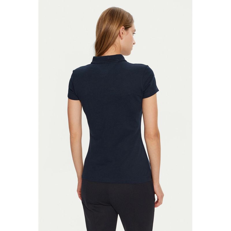 Fashion, accesorii si bijuterii - Femei - Imbracaminte femei - Tricouri si topuri femei - Tricou dama polo Tommy Hilfiger WW0WW43931 XS INTL Bleumarin - Infinity.ro