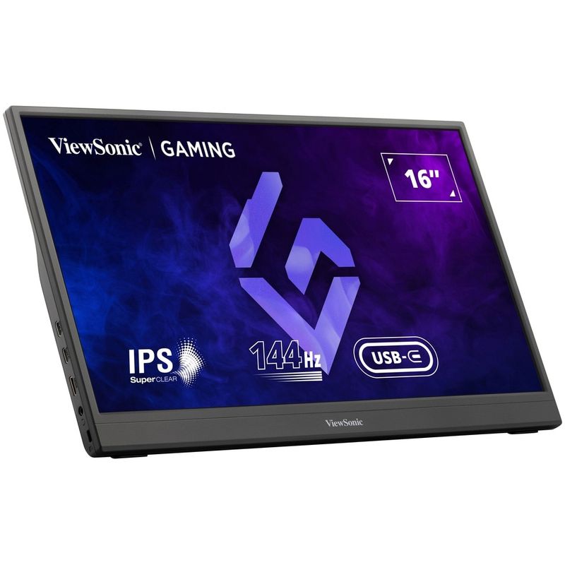 PC, gaming si accesorii - Desktop PC & monitoare - Monitoare - Monitor Gaming Portabil ViewSonic VX1654, 16", Full HD, 144Hz, USB Type-C, Negru - Infinity.ro