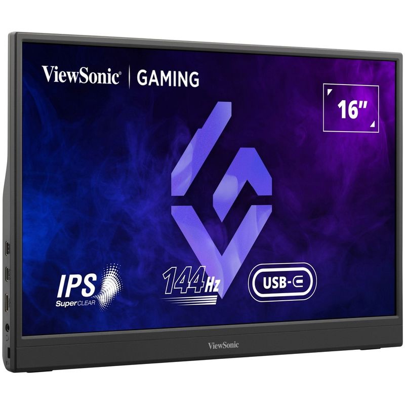 PC, gaming si accesorii - Desktop PC & monitoare - Monitoare - Monitor Gaming Portabil ViewSonic VX1654, 16", Full HD, 144Hz, USB Type-C, Negru - Infinity.ro