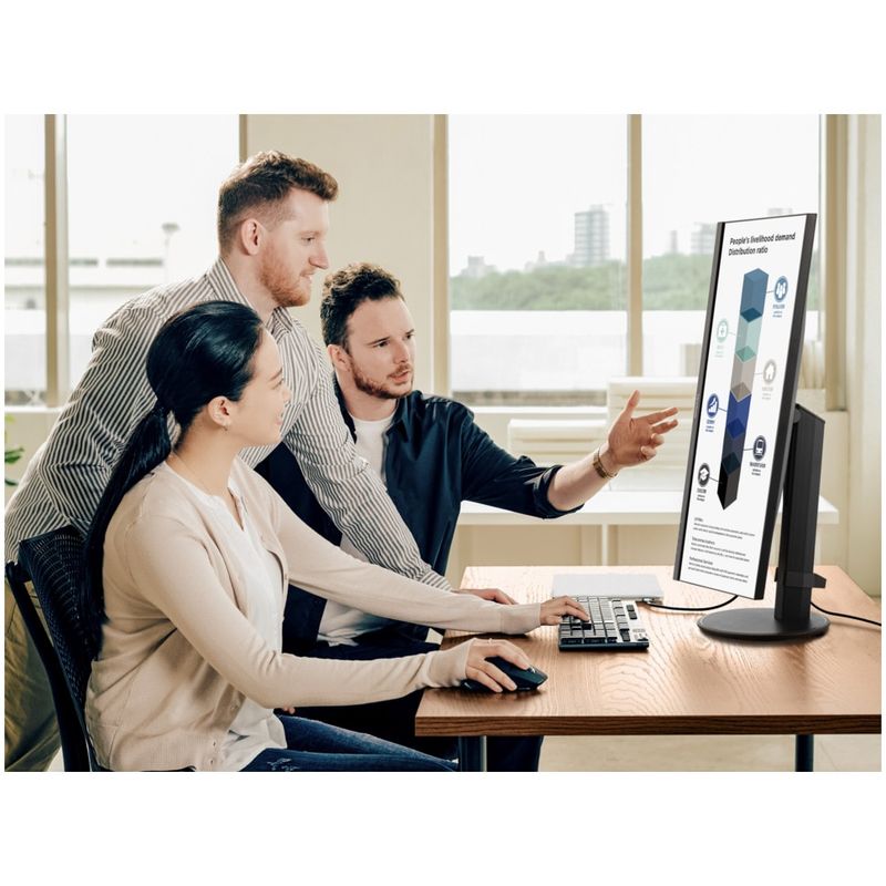 PC, gaming si accesorii - Desktop PC & monitoare - Monitoare - Monitor LED IPS ViewSonic VG2709-2K-MHDU-2, 27", QHD, 100Hz, USB Type-C, Pivot, Negru - Infinity.ro