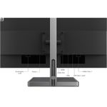 PC, gaming si accesorii - Desktop PC & monitoare - Monitoare - Monitor LED IPS Lenovo L27m-30, 27", Full HD, 75Hz, USB Type-C, Pivot, Negru - Infinity.ro