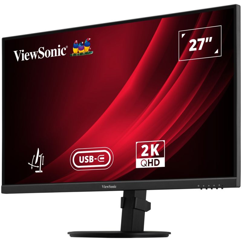 PC, gaming si accesorii - Desktop PC & monitoare - Monitoare - Monitor LED IPS ViewSonic VG2709-2K-MHDU-2, 27", QHD, 100Hz, USB Type-C, Pivot, Negru - Infinity.ro