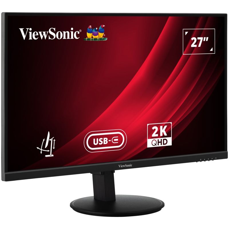 PC, gaming si accesorii - Desktop PC & monitoare - Monitoare - Monitor LED IPS ViewSonic VG2709-2K-MHDU-2, 27", QHD, 100Hz, USB Type-C, Pivot, Negru - Infinity.ro