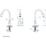 Casa si Gradina - Sanitare - Chiuveta bucatarie si accesorii - Chiuvete bucatarie - Pachet chiuveta Alveus Cadit 20, 790x500 mm + Baterie Primrose All Black, sifon pop-up inclus, Negru - Infinity.ro