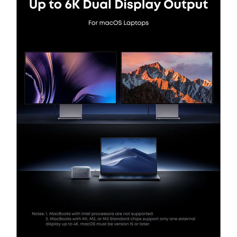 PC, gaming si accesorii - Retelistica - Hub-uri - Statie Docking Anker Prime TB5 14-in-1, Thunderbolt 5, 120Gbps, 140W, 8K, Gri - Infinity.ro