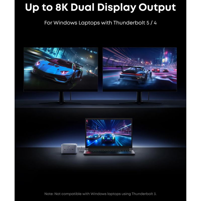 PC, gaming si accesorii - Retelistica - Hub-uri - Statie Docking Anker Prime TB5 14-in-1, Thunderbolt 5, 120Gbps, 140W, 8K, Gri - Infinity.ro