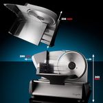 Electronice si Electrocasnice - Electrocasnice bucatarie - Mixere, tocatoare & roboti de bucatarie - Feliatoare - Feliator MYRIA MY4477, 150W, grosime feliere 0-15 mm, argintiu-negru - Infinity.ro