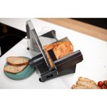 Electronice si Electrocasnice - Electrocasnice bucatarie - Mixere, tocatoare & roboti de bucatarie - Feliatoare - Feliator MYRIA MY4477, 150W, grosime feliere 0-15 mm, argintiu-negru - Infinity.ro