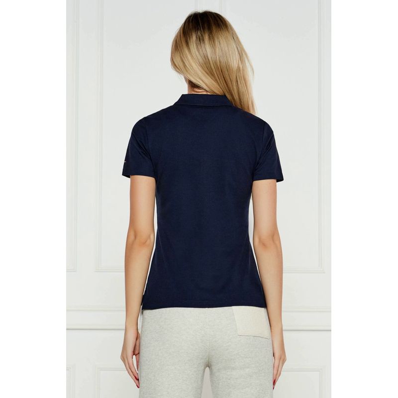 Fashion, accesorii si bijuterii - Femei - Imbracaminte femei - Tricouri si topuri femei - Tricou dama polo Tommy Hilfiger WW0WW43930 XS INTL Bleumarin - Infinity.ro