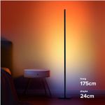 Casa si Gradina - Corpuri si surse de iluminat - Veioze si lampi - Veioze - Lampadar gaming LED RGB-IC Calex Smart, 24W, 1000lm, Wi-Fi, Bluetooth, 175 cm - Infinity.ro